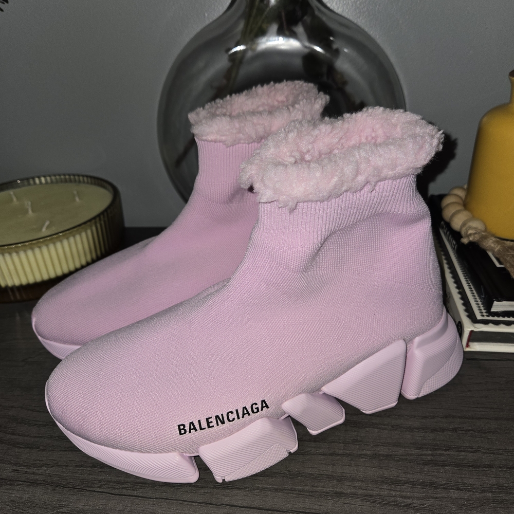 Balenciaga Women's Pink Sock Sneakers